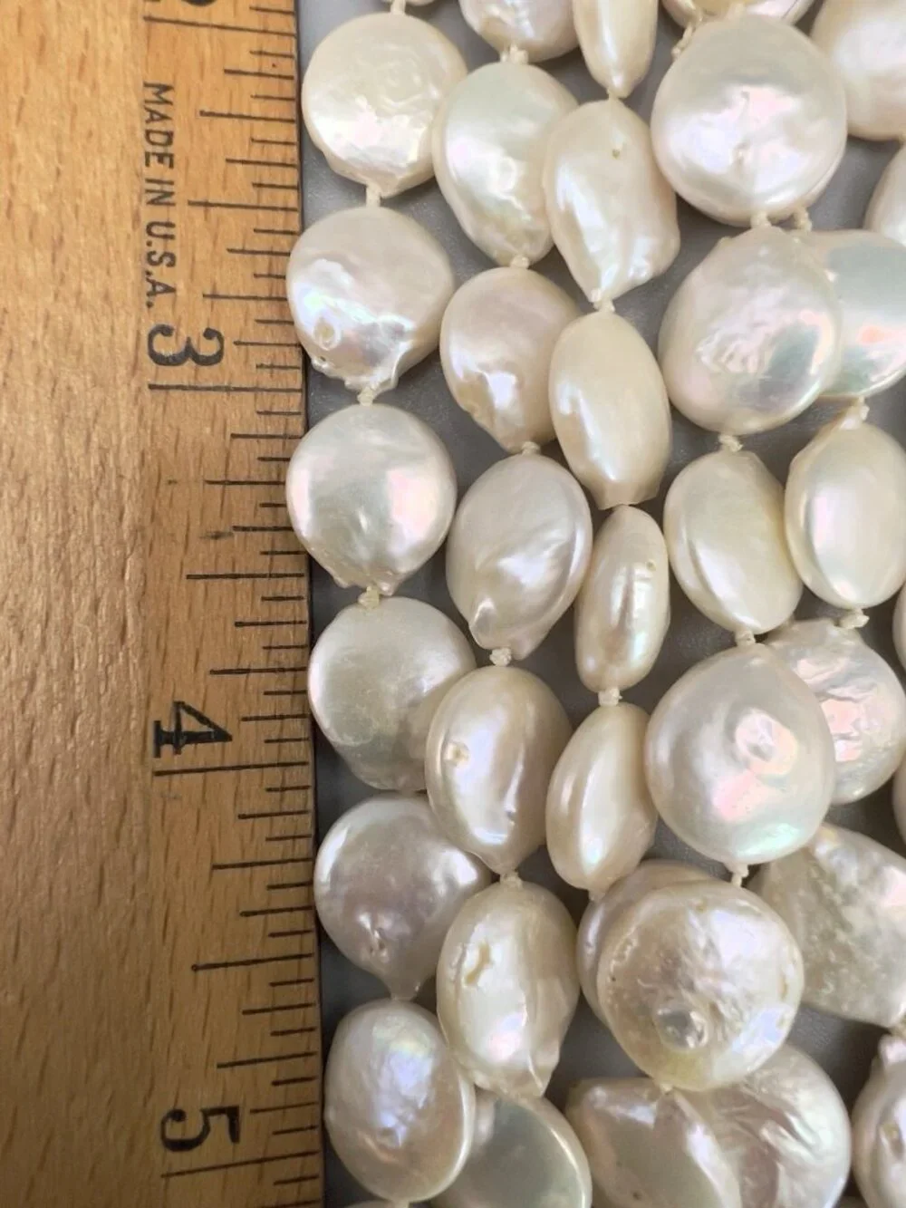 Vintage Six Strand Coin Pearl Necklace - Picture 11 of 12